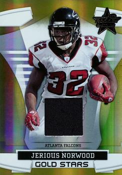 2008 Leaf Rookies & Stars - Gold Stars Materials #GS-10 Jerious Norwood Front
