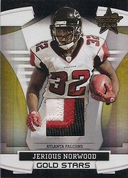 2008 Leaf Rookies & Stars - Gold Stars Materials Black Prime #GS-10 Jerious Norwood Front