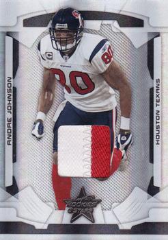 2008 Leaf Rookies & Stars - Materials Black Prime #38 Andre Johnson Front