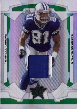 2008 Leaf Rookies & Stars - Materials Emerald Prime #27 Terrell Owens Front