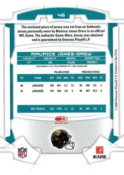 2008 Leaf Rookies & Stars - Materials Gold #46 Maurice Jones-Drew Back