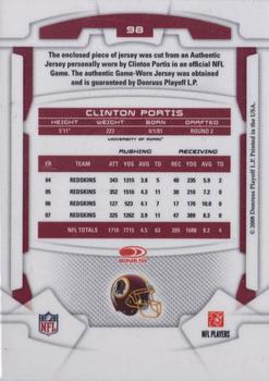 2008 Leaf Rookies & Stars - Materials Gold #98 Clinton Portis Back