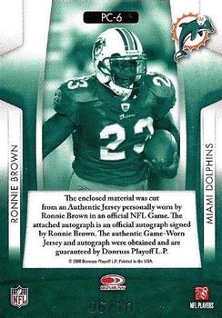 2008 Leaf Rookies & Stars - Prime Cuts Combos Autographs #PC-6 Ronnie Brown Back