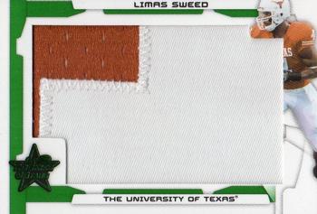 2008 Leaf Rookies & Stars - Rookie Jersey Jumbo Swatch College Emerald #240 Limas Sweed Front