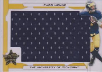 2008 Leaf Rookies & Stars - Rookie Jersey Jumbo Swatch College Gold #206 Chad Henne Front