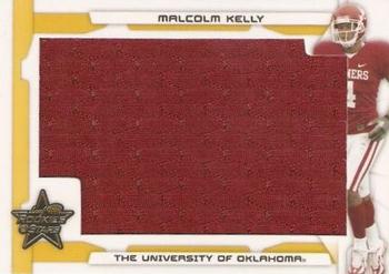 2008 Leaf Rookies & Stars - Rookie Jersey Jumbo Swatch College Gold #241 Malcolm Kelly Front