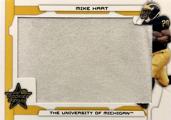 2008 Leaf Rookies & Stars - Rookie Jersey Jumbo Swatch College Gold #246 Mike Hart Front