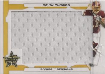 2008 Leaf Rookies & Stars - Rookie Jersey Jumbo Swatch Gold #214 Devin Thomas Front