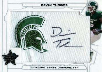 2008 Leaf Rookies & Stars - Rookie Patch Autographs College #214 Devin Thomas Front