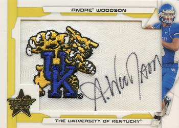 2008 Leaf Rookies & Stars - Rookie Patch Autographs College Gold #203 Andre Woodson Front