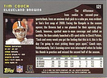 2001 Topps #121 Tim Couch Back