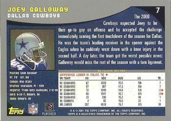 2001 Topps #7 Joey Galloway Back