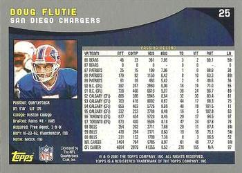 2001 Topps #25 Doug Flutie Back