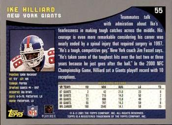 2001 Topps #55 Ike Hilliard Back