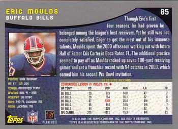 2001 Topps #85 Eric Moulds Back