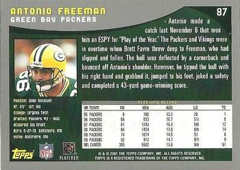 2001 Topps #87 Antonio Freeman Back