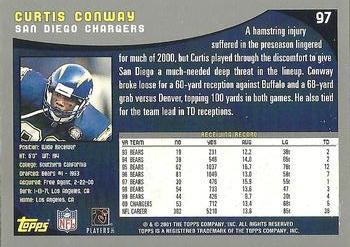 2001 Topps #97 Curtis Conway Back