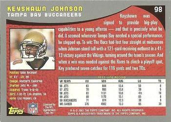 2001 Topps #98 Keyshawn Johnson Back