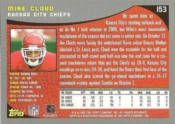 2001 Topps #153 Mike Cloud Back