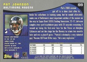 2001 Topps #199 Pat Johnson Back