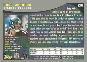 2001 Topps #201 Doug Johnson Back