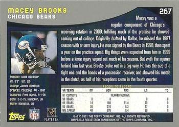 2001 Topps #267 Macey Brooks Back
