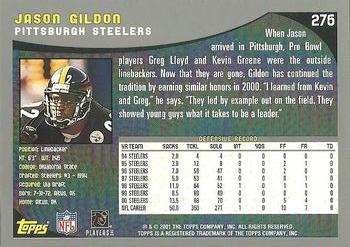 2001 Topps #276 Jason Gildon Back