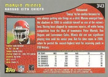 2001 Topps #343 Marvin Minnis Back
