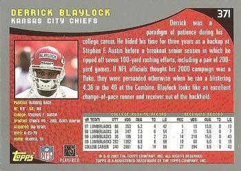2001 Topps #371 Derrick Blaylock Back