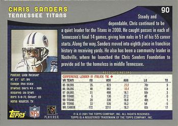 2001 Topps #90 Chris Sanders Back