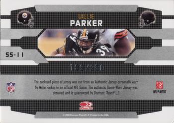 2008 Leaf Rookies & Stars - Statistical Standouts Materials #SS-11 Willie Parker Back