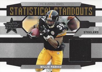 2008 Leaf Rookies & Stars - Statistical Standouts Materials #SS-11 Willie Parker Front
