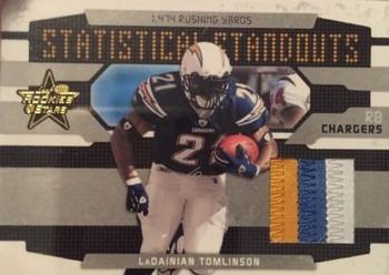 2008 Leaf Rookies & Stars - Statistical Standouts Materials Prime #SS-3 LaDainian Tomlinson Front