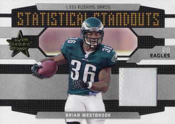2008 Leaf Rookies & Stars - Statistical Standouts Materials Prime #SS-10 Brian Westbrook Front