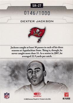 2008 Leaf Rookies & Stars - Studio Rookies #SR-27 Dexter Jackson Back