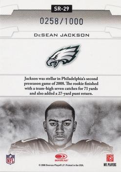2008 Leaf Rookies & Stars - Studio Rookies #SR-29 DeSean Jackson Back