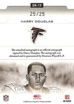 2008 Leaf Rookies & Stars - Studio Rookies Autographs #SR-19 Harry Douglas Back