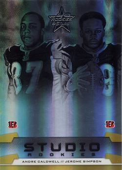 2008 Leaf Rookies & Stars - Studio Rookies Combos Gold #SRC-6 Andre Caldwell / Jerome Simpson Front