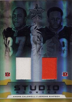 2008 Leaf Rookies & Stars - Studio Rookies Combos Materials #SRC-6 Andre Caldwell / Jerome Simpson Front