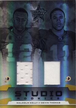 2008 Leaf Rookies & Stars - Studio Rookies Combos Materials #SRC-9 Malcolm Kelly / Devin Thomas Front