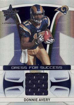 2008 Leaf Rookies & Stars Longevity - Dress for Success Jerseys #DS-27 Donnie Avery Front
