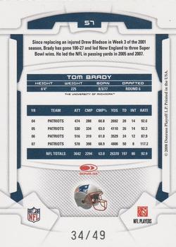 2008 Leaf Rookies & Stars Longevity - Emerald #57 Tom Brady Back