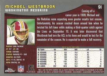 2001 Topps Chrome #91 Michael Westbrook Back