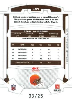 2008 Leaf Rookies & Stars - Longevity Black #167 Paul Hubbard Back