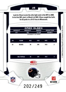 2008 Leaf Rookies & Stars - Longevity Silver #16 Greg Olsen Back
