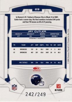 2008 Leaf Rookies & Stars - Longevity Silver #29 Jay Cutler Back