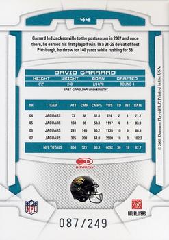 2008 Leaf Rookies & Stars - Longevity Silver #44 David Garrard Back