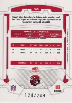 2008 Leaf Rookies & Stars - Longevity Silver #48 Brodie Croyle Back