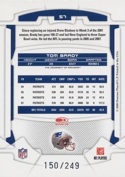 2008 Leaf Rookies & Stars - Longevity Silver #57 Tom Brady Back