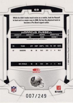 2008 Leaf Rookies & Stars - Longevity Silver #69 JaMarcus Russell Back